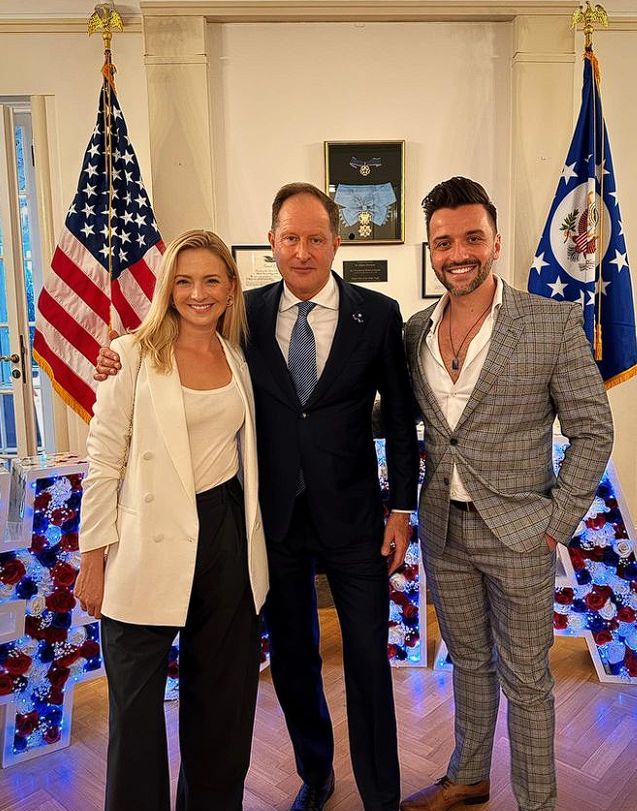 Barbara Kurdej-Szatan i Rafał Szatan na spotkaniu z ambasadorem USA