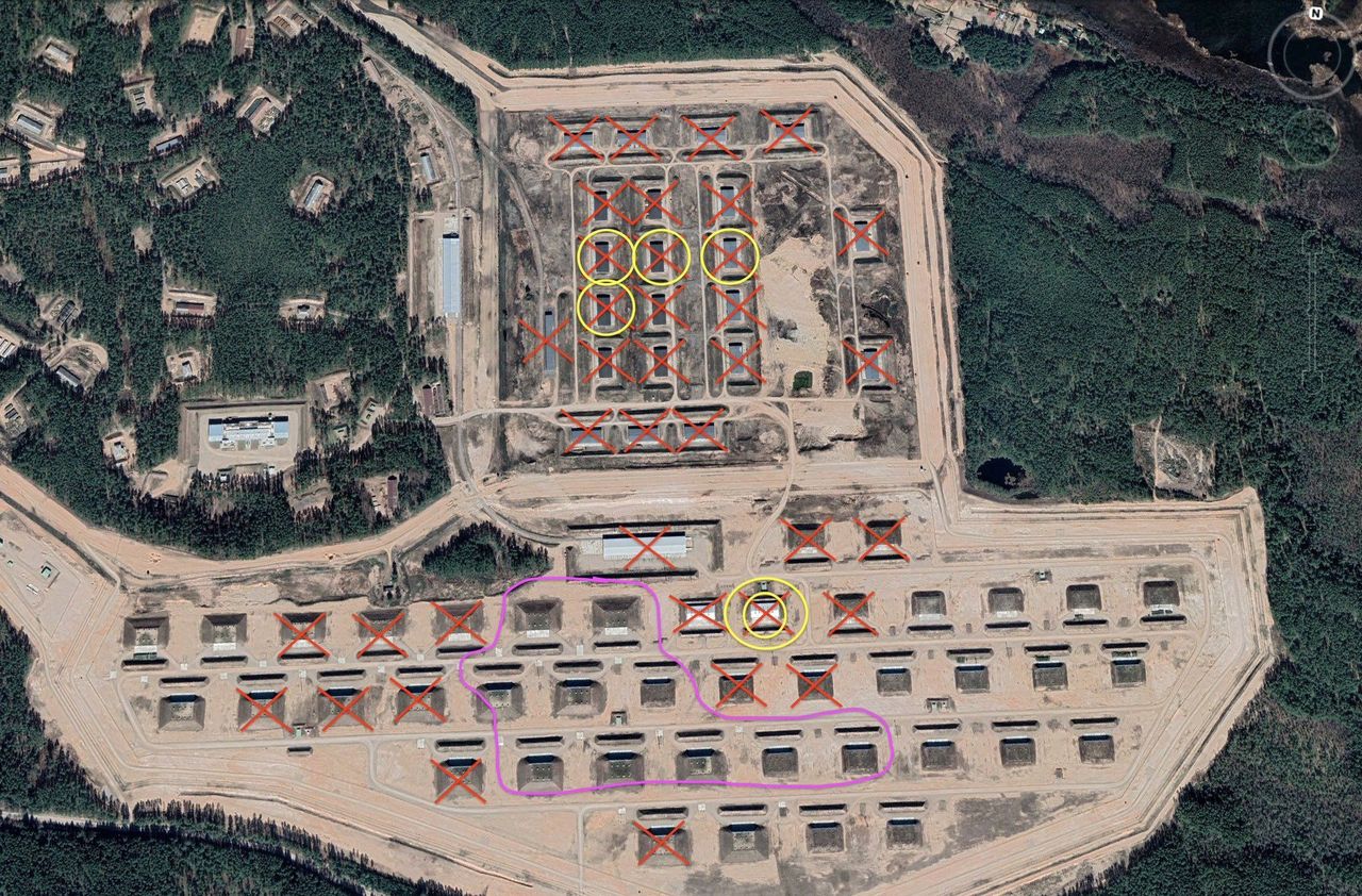 Russian warehouses in Toropets, satellite view