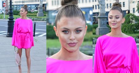 Joanna Opozda w różowym kimonie zadaje szyku na otwarciu modnego butiku (ZDJĘCIA)