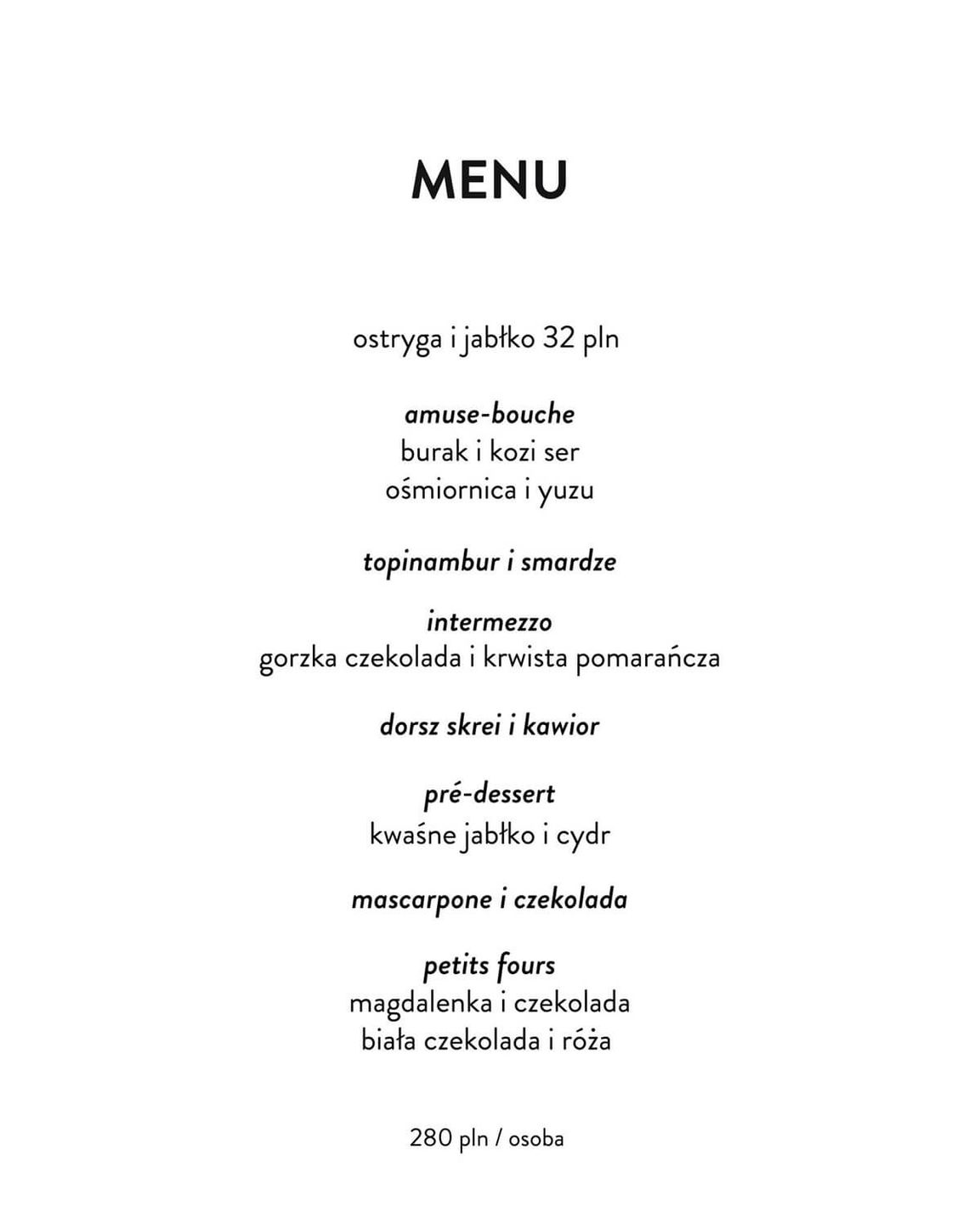 Menu walentynkowe w restauracji Kuchni Otwarta Lublin