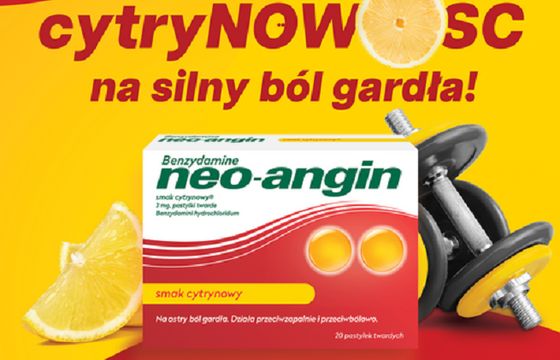 Neo-angin reklamowany jako tabletki cytrynowe z benzydaminą