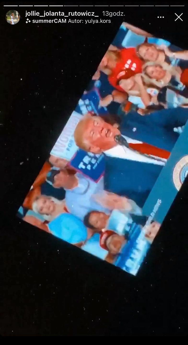 Jola Rutowicz popiera Donalda Trumpa