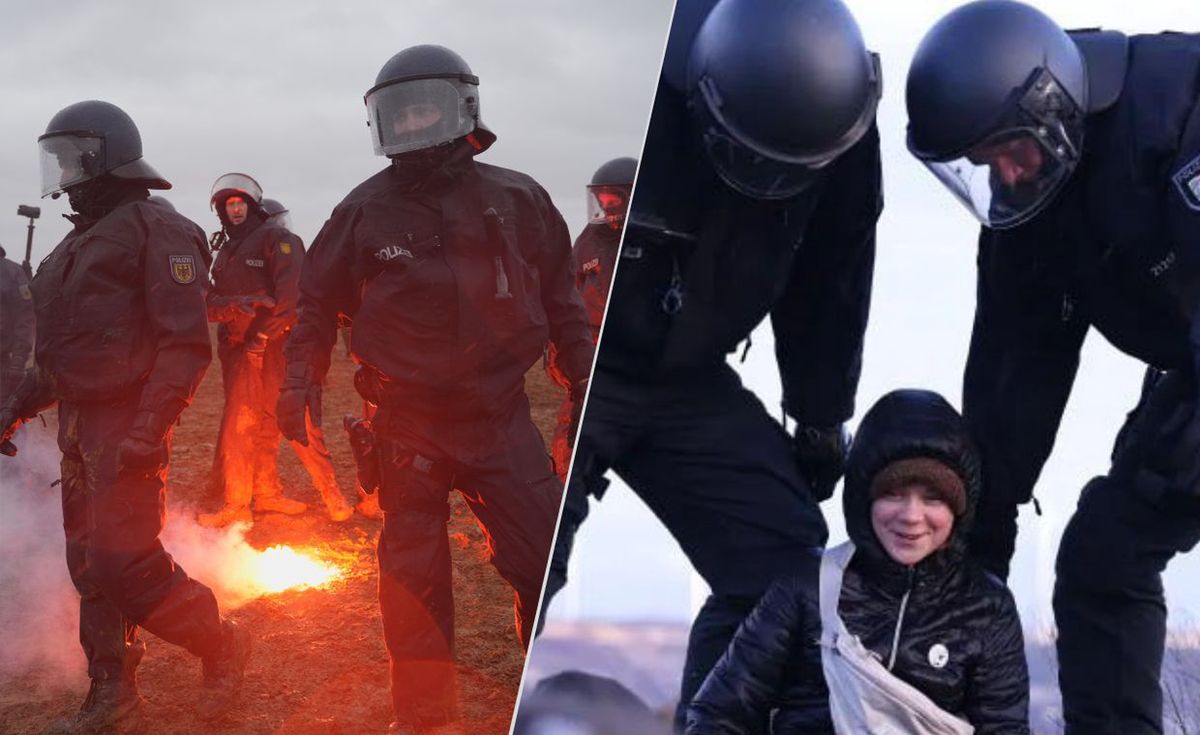 Protesty w Niemczech. Policjanci siłą wynieśli Gretę Thunberg