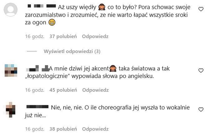 Internauci krytykują występ Karoliny Pisarek