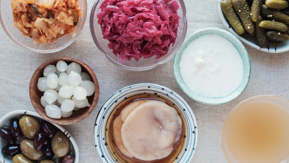 variety of fermented probiotic foods for gut health
probiotics, fermented, food, gut, health, vegetables, fermentation, sauerkraut, preserved, glass, healthy, vegetarian, green, cabbage, red, diet, preservation, kimchi, kombucha, pickles, cucumber, onion, olive, kefir, homemade, organic, bacteria, Apple cider vinegar, acv, cultured, yogurt