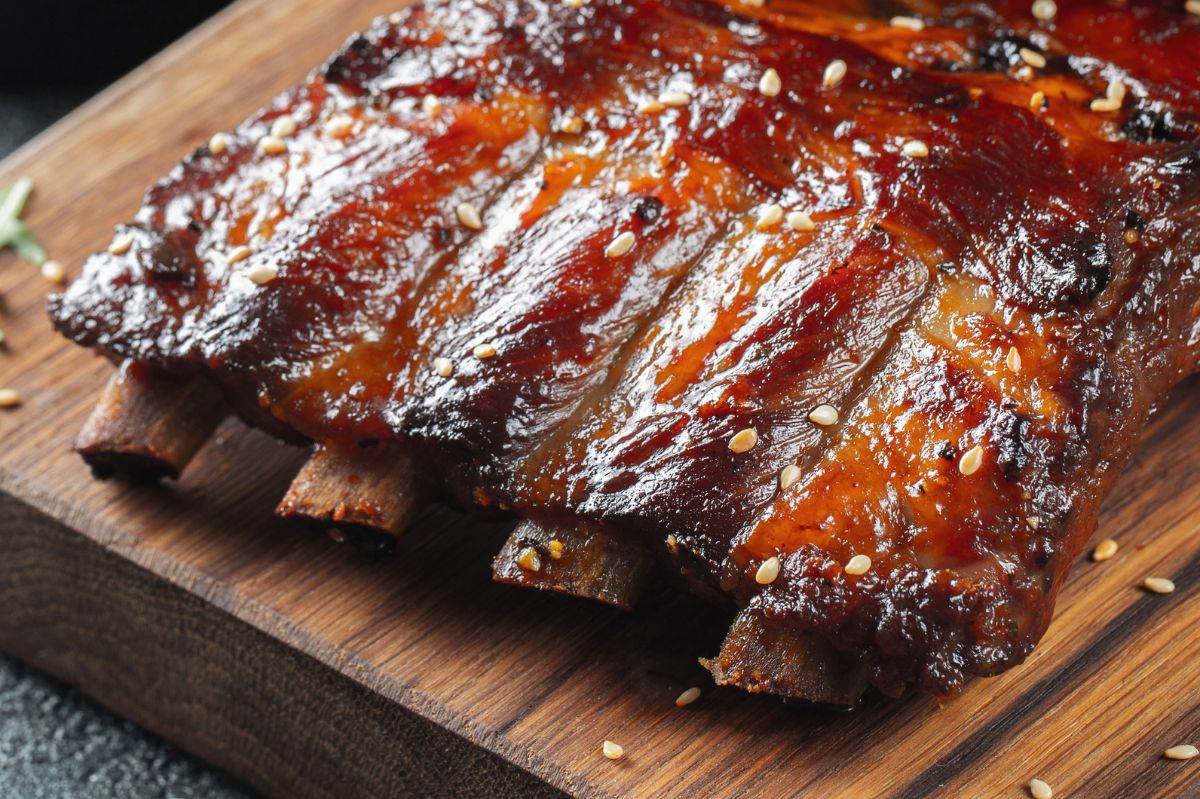 Ribs in sauce made from a popular beverage. They taste good to everyone.