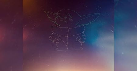 Baby Yoda pojawił się na niebie za sprawą dronów