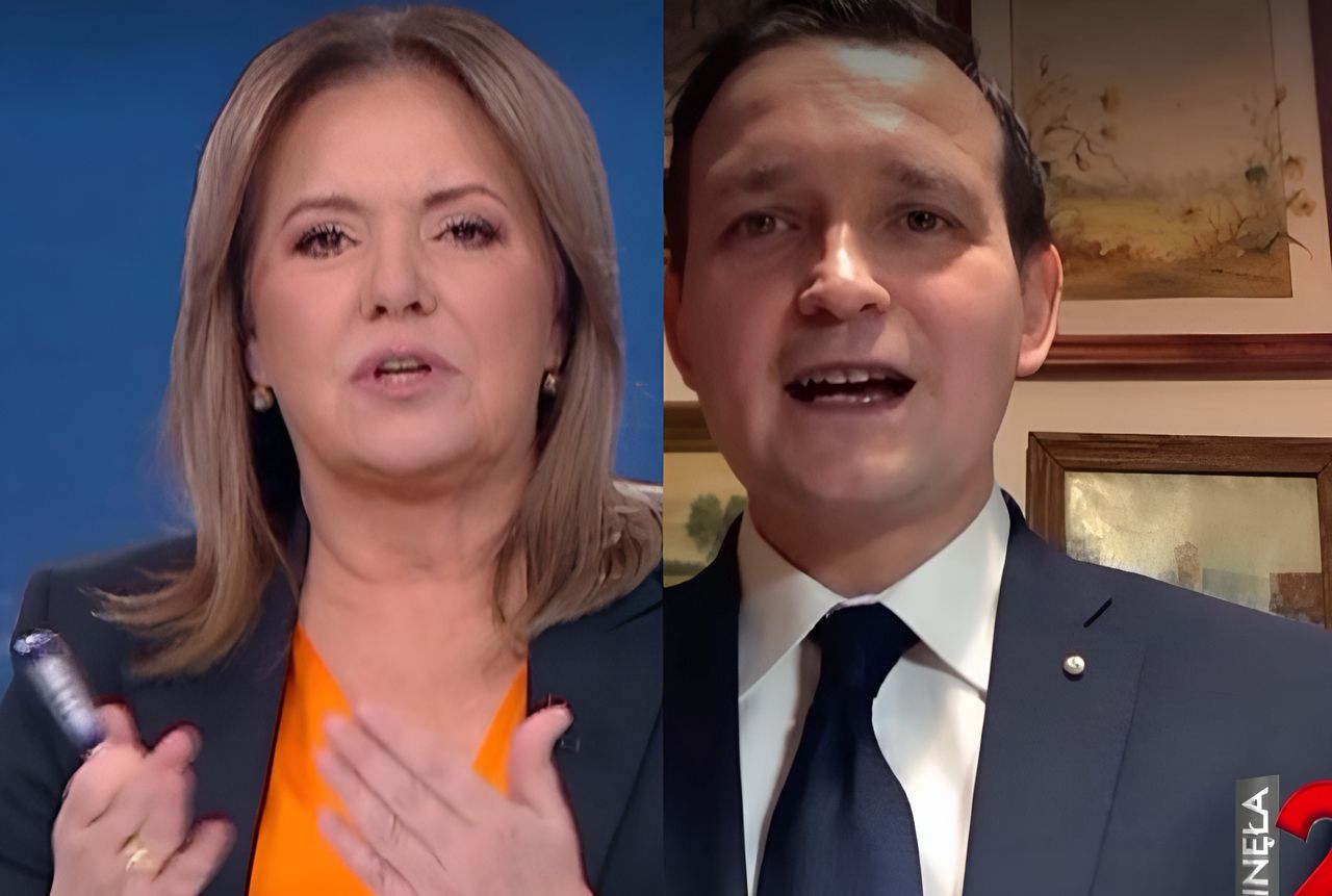 Danuta Holecka dała wyraźnie znać, co myśli o słowach swojego rozmówcy