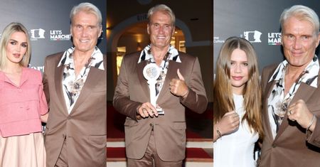 Elegancki Dolph Lundgren błyszczy na festiwalu filmowym w towarzystwie żony i córki. Panie dzielą 4 LATA różnicy (ZDJĘCIA)