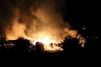Leszno: Pożar na Antoninach. Ogień widać było z dużej odległości