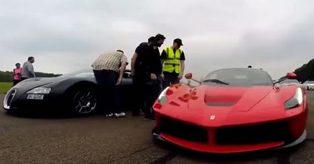 Bugatti Veyron vs LaFerrari na 1/4 mili