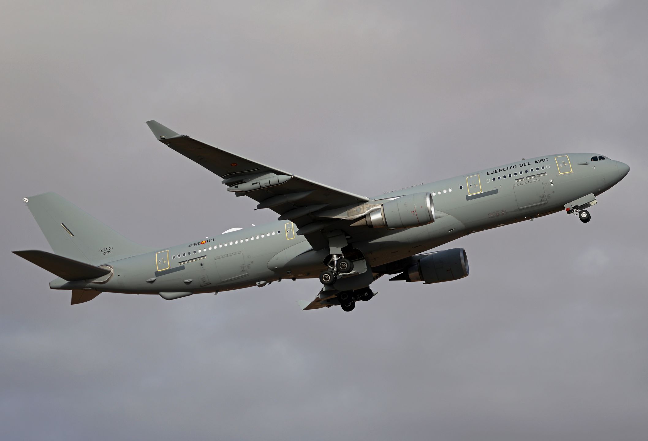 An Airbus A330-202 (MRTT) of the Spanish Air Force takes off from Torrejon de Ardoz military base in Madrid, Spain, on October 12, 2025. (Photo by Joan Valls/Urbanandsport/NurPhoto via Getty Images)
