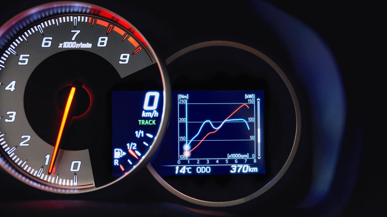 Aby Toyota GT86 była postrzegana jako wydajne, szybkie auto na tor, inżynierowie opracowali nowy program dla systemu kontroli trakcji (TRC) i stabilizacji (VSC), które mają wspomagać kierowcę w uzyskiwaniu lepszych czasów okrążeń. Niektóre, interesujące wskazania, można obserwować na nowym ekranie TFT o przekątnej 4,2 cala. Wyświetla on informacje o przebiegu momentu obrotowego i mocy, o czasach okrążeń, chwilowym przeciążeniu czy też pokazuje temperaturę oleju i cieczy oraz poziom ładowania. Na nowo wyskalowany obrotomierz, ma teraz na godzinie dwunastej wartość 7000 obr./min, czyli punkt, w którym należy zmienić bieg na wyższy.