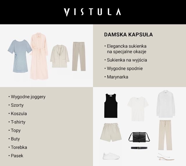 Damska kapsuła - infografika.