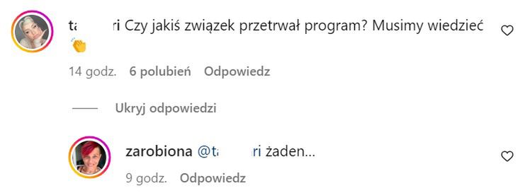 Wpis Moniki Soliszko na Instagramie