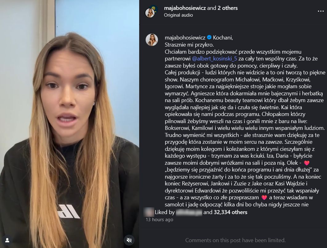 Maja Bohosiewicz zrezygnowała z "Tańca z Gwiazdami"