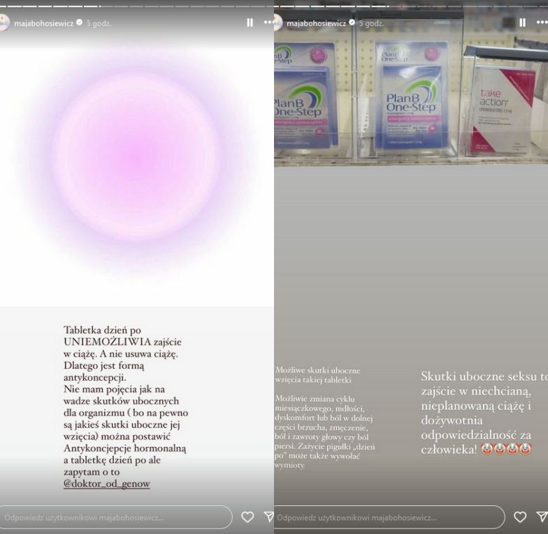 Maja Bohosiewicz oburza się na zawetowaną ustawę o tabletce "dzień po"