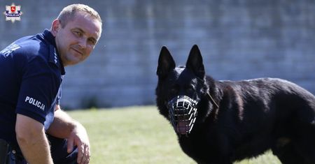 Pies patrolowy i jego opiekun przeszli na emeryturę. Dalej będą tworzyć zgrany duet i opiekować się sobą