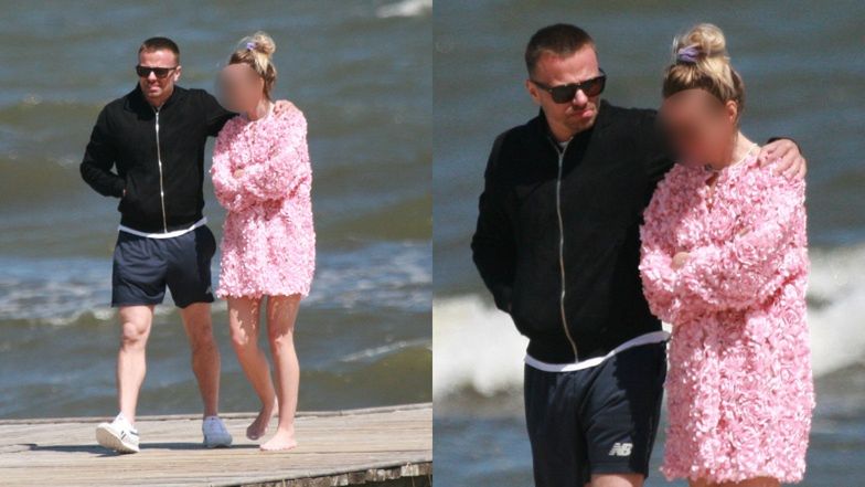 Marcin Hakiel wypoczywa na plaży w Sopocie z ukochaną