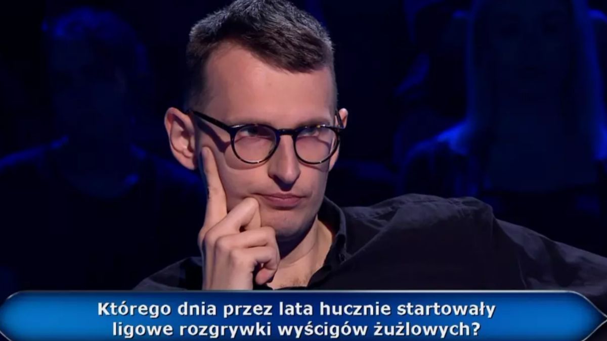 Uczestnik "Milionerów" oburzony pytaniem o żużel