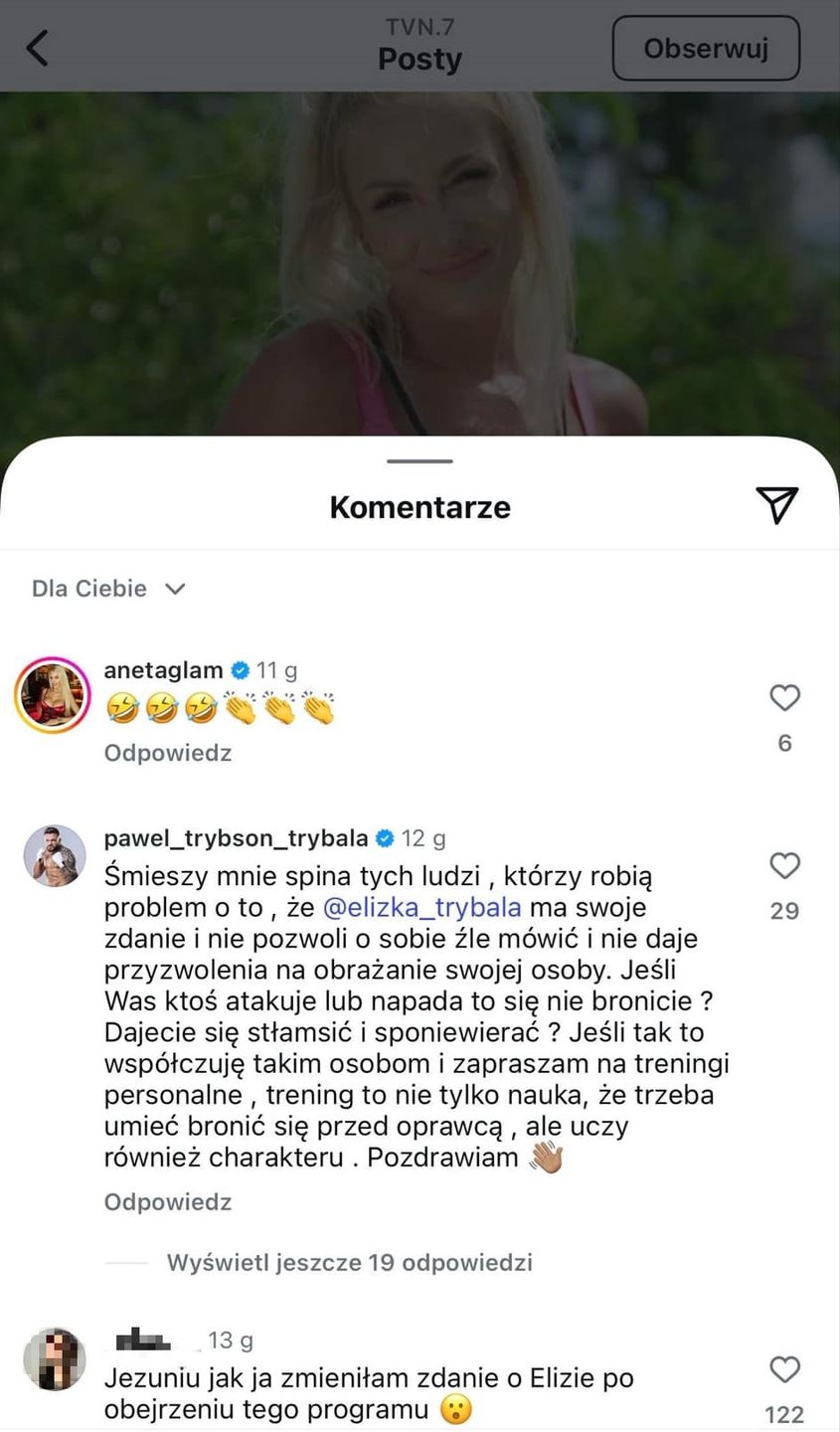 Trybson odpowiedział internautom na zarzuty wobec Elizy