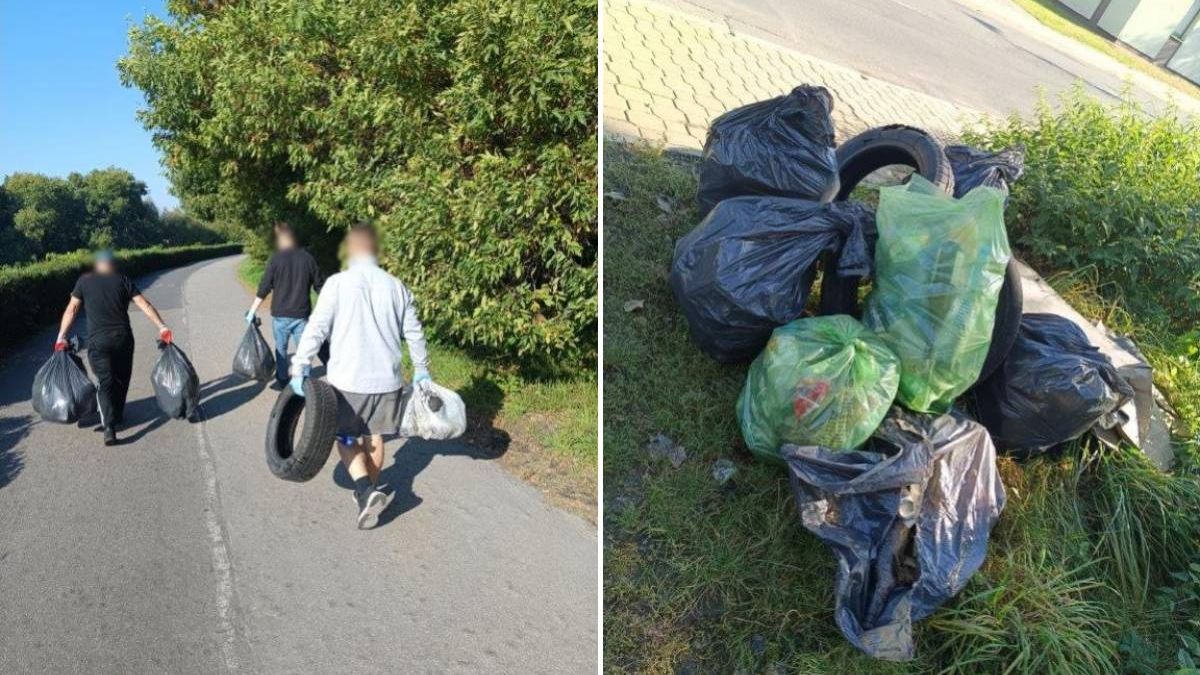 Skazani z Aresztu Śledczego w Lublinie posprzątali okolice stadionu żużlowego