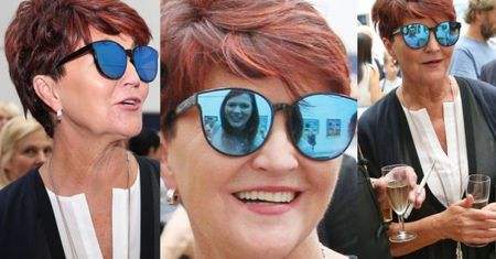 Jolanta Kwaśniewska rozsyła uśmiechy w galerii sztuki (ZDJĘCIA)
