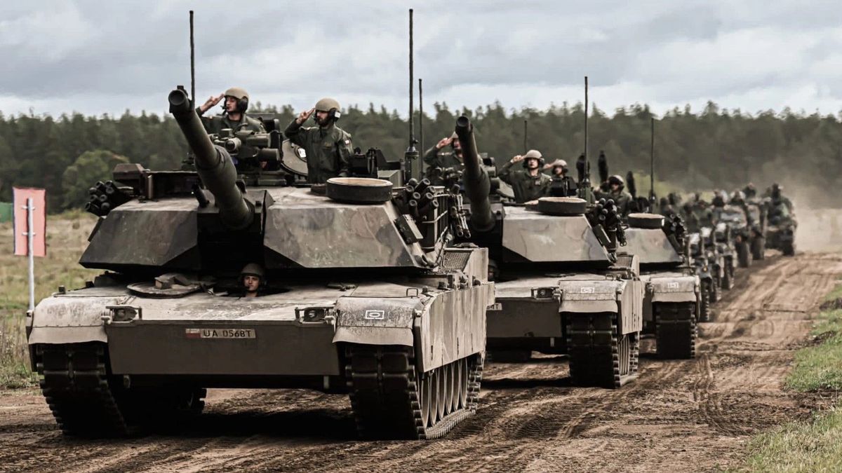 Kolumna polskich M1A1 Abrams
