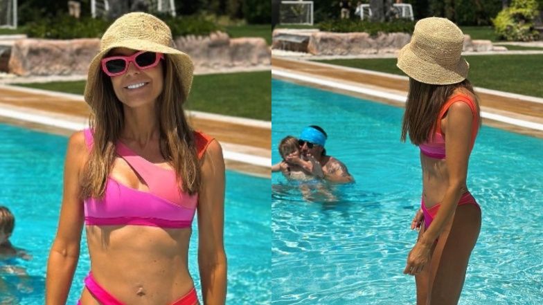 Małgorzata Rozenek chwali się smukłą sylwetką w różowym bikini