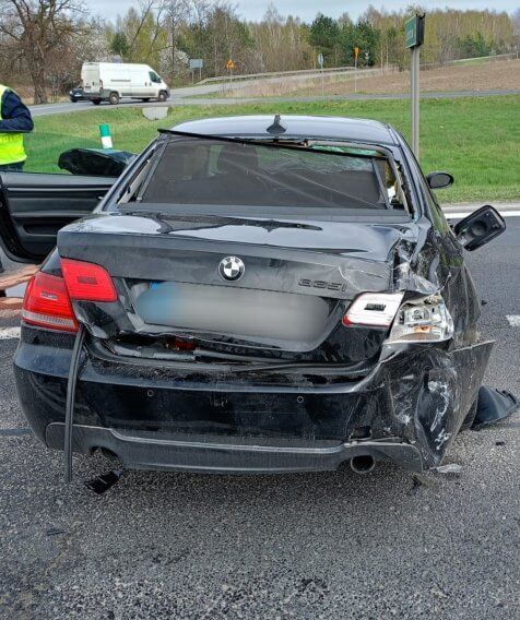 BMW rozbite na obwodnicy Lubartowa
