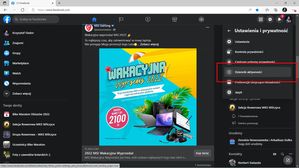 Facebook: w kolejnym kroku wybieramy Dziennik aktywności