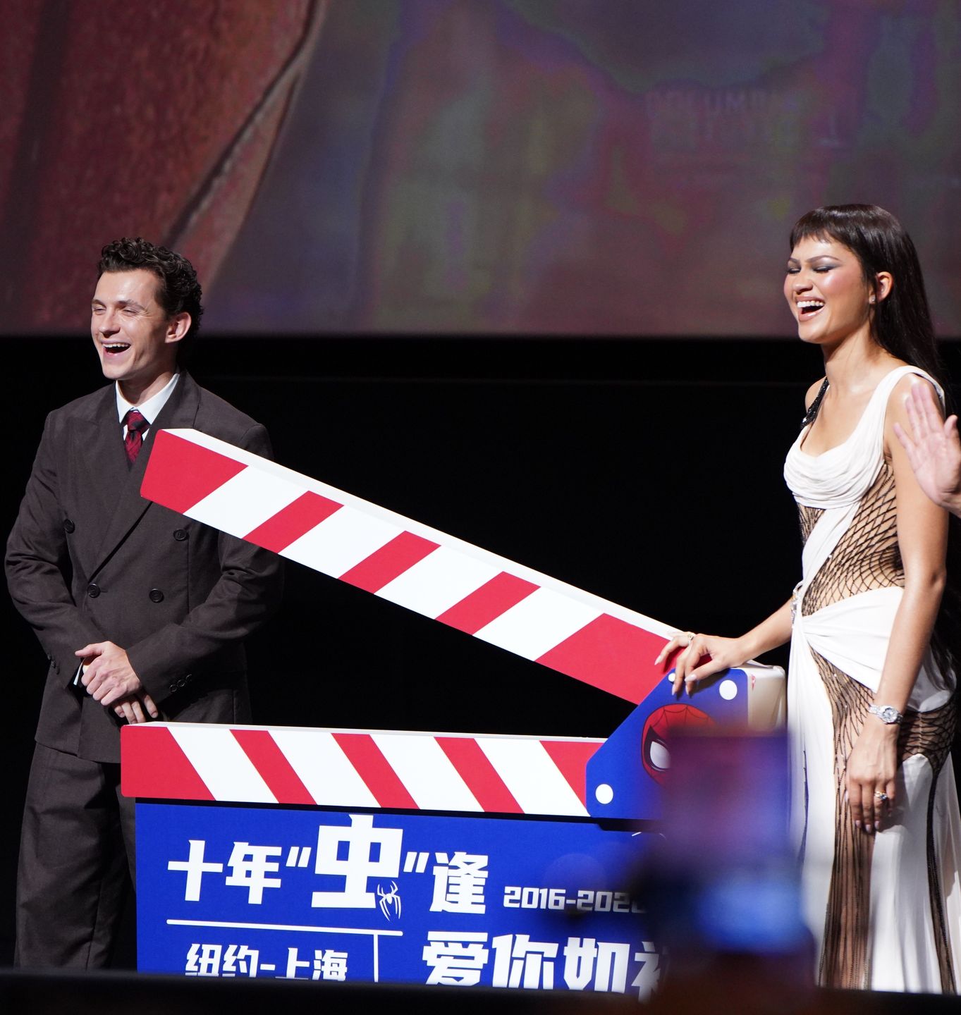 Zendaya i Tom Holland na premierze "Spider-Mana" w Szanghaju 