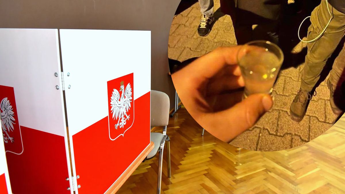 Oczekiwali na głosowanie... z kieliszkiem w ręku