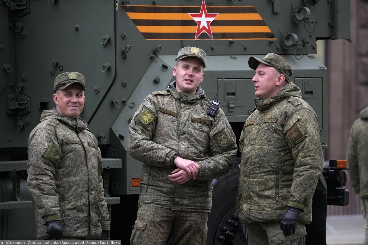 Moscow. Russian soldiers before the parade