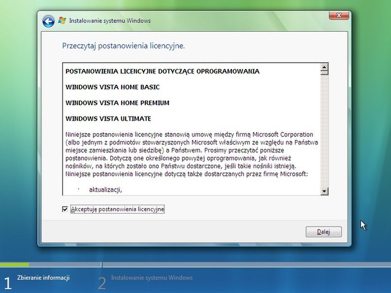 Instalacja Windows Vista krok po kroku 7
