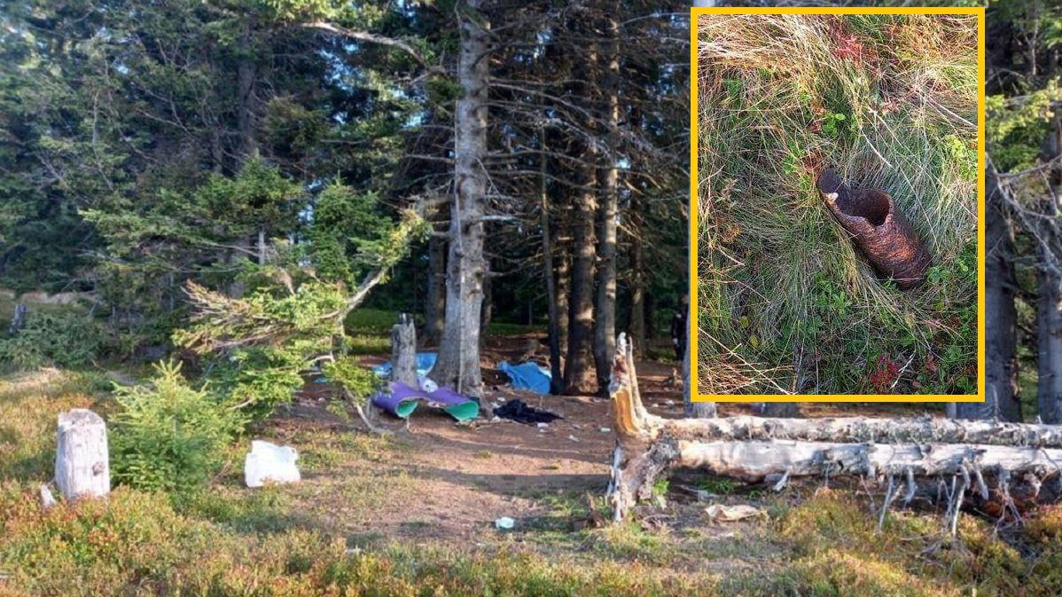 Wybuch podczas rozpalania ogniska w Karpatach 