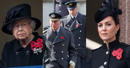 Rodzina królewska oddaje hołd poległym w Niedzielę Pamięci. Harry'emu ODMÓWIONO złożenia wieńca w jego imieniu (ZDJĘCIA)