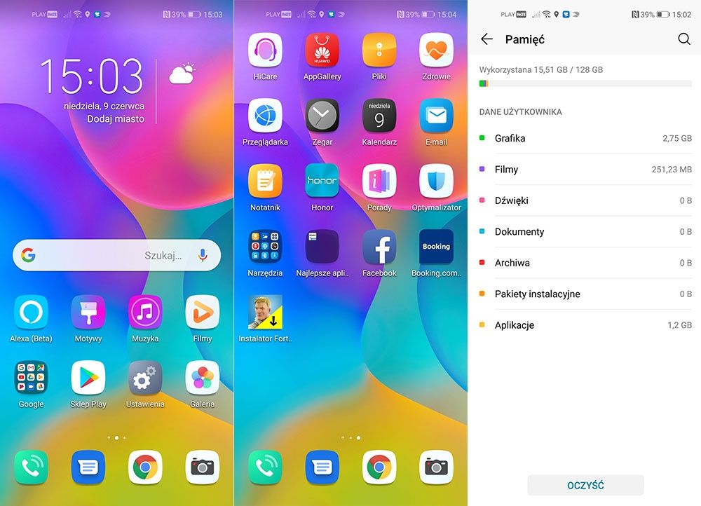 Honor 20 interfejs
