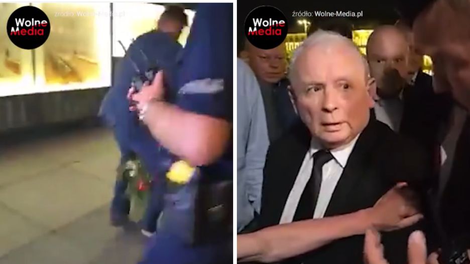 Szarpanina przed pomnikiem smoleńskim