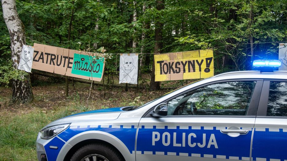 Pożar hali w Zielonej Górze.