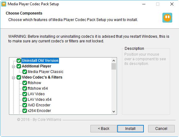 Media Player Codec Pack 4.5.8.309 dobreprogramy