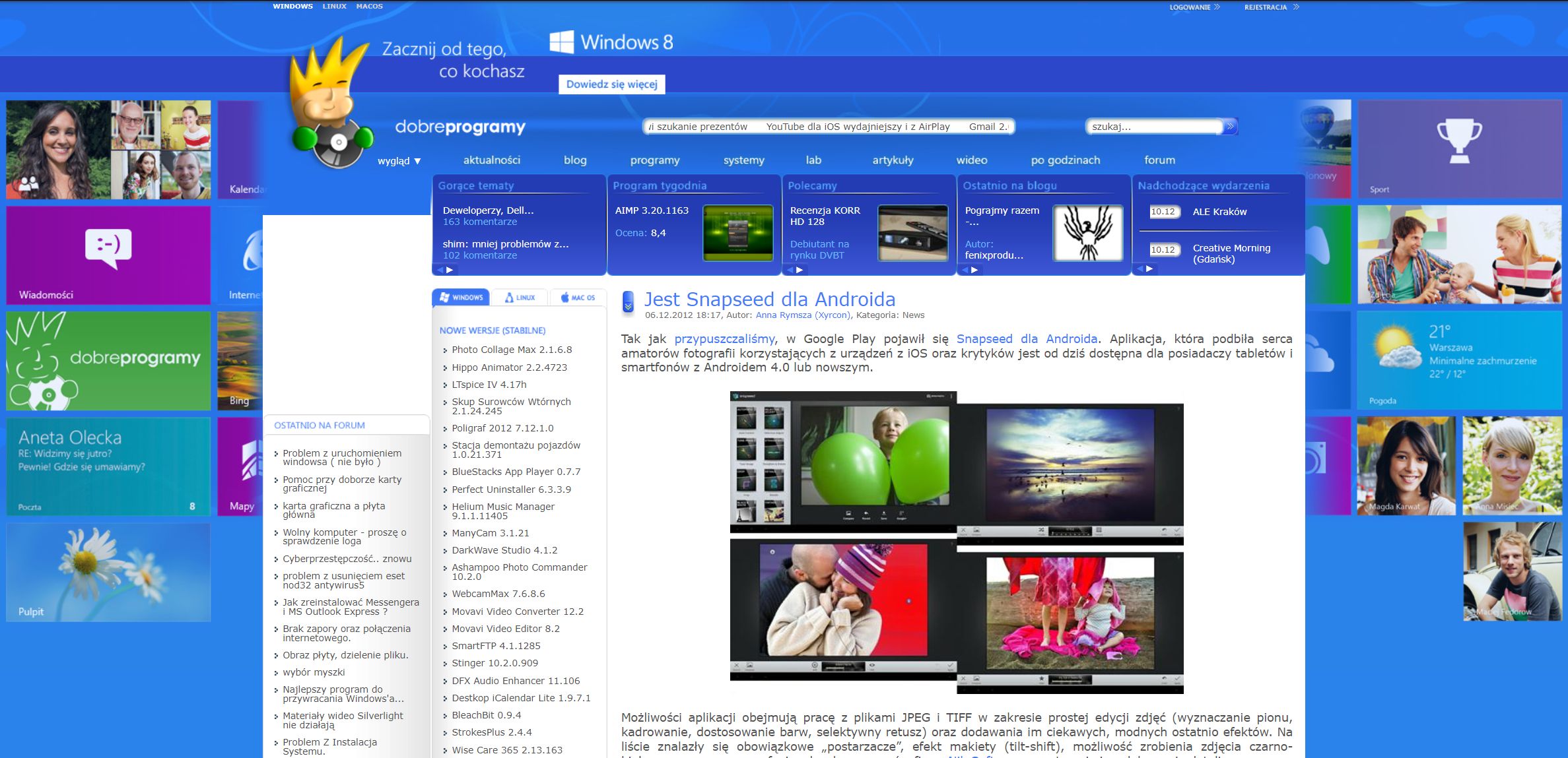 dobreprogramy na dzień przed 10. urodzinami w 2012 roku