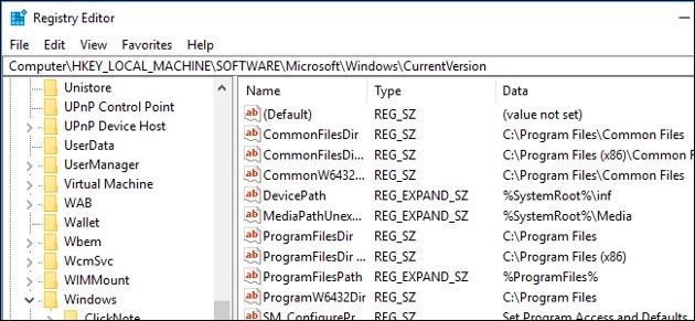 Windows 10 rejestr