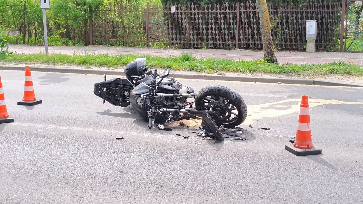 Uszkodzony motocykl