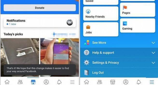 Facebook wprowadza zmiany w aplikacji mobilnej. Przyciski nawigacyjne na dole ekranu