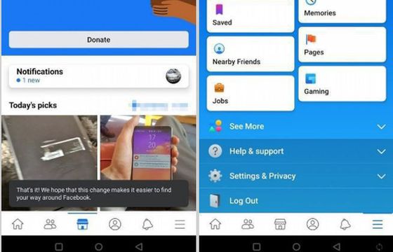 Facebook wprowadza zmiany w aplikacji mobilnej. Przyciski nawigacyjne na dole ekranu