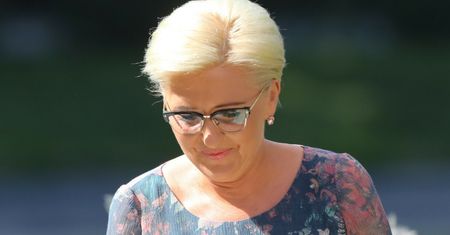 Agata Kornhauser-Duda w kwiatach. Taką suknię wybrała na "Narodowe Czytanie"