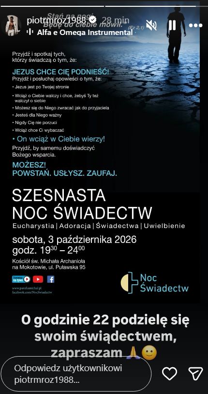 Piotr Mróz nie wstydzi się wiary