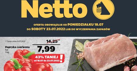 Netto nowa gazetka 18.07-23.07. Promocje w Netto od poniedziałku 18 lipca