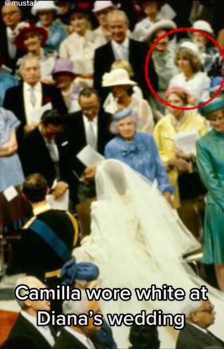 Camilla na ślubie Karola i Diany